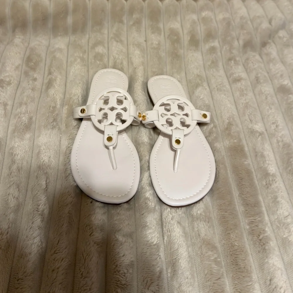 Tory Burch Miller Sandal White / Gold Women’s Size 7 8.5 and 9